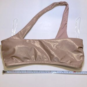 Victorias Secret swim bikini top rose gold one strap light padding sz M